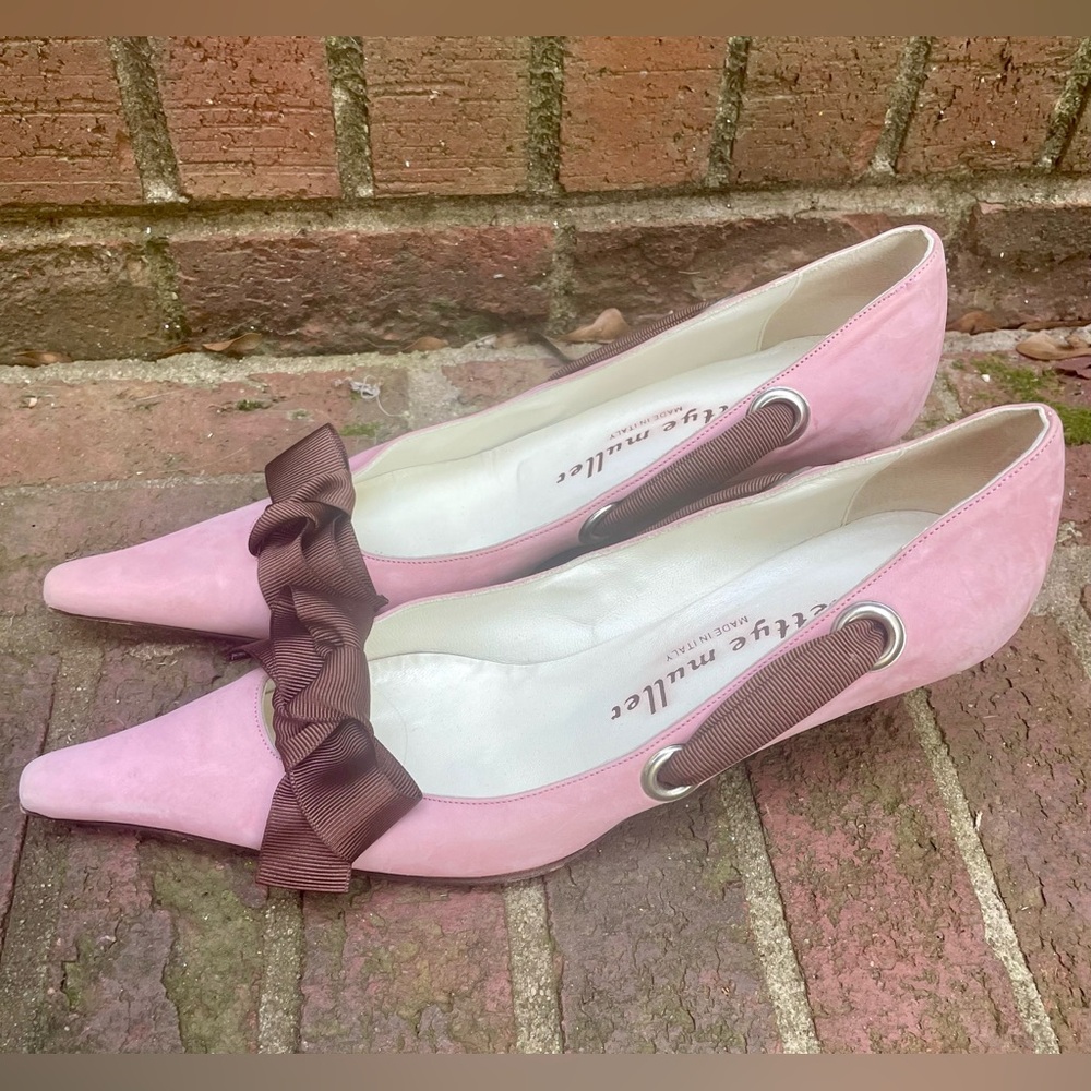 Bettye Muller Vintage 1990s Pink Bow Pumps